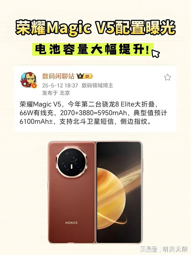 5太狠了最薄机身+满血旗舰芯！pg电子平台荣耀Magic V(图2)